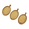 Alloy Pendant Cabochon Settings PALLOY-A15657-AG-3