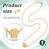 Paw Print Urn Ashes Necklace NJEW-WH0024-01G-2