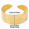 Vintage Texture 304 Stainless Steel Cuff Bangles for Women PG7009-2-2