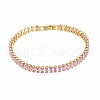 Cubic Zirconia Classic Tennis Bracelet X-ZIRC-S067-073G-NF-1