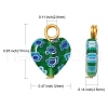 Handmade Millefiori Glass Pendants PALLOY-CJ00002-2