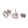 304 Stainless Steel Stud Earrings EJEW-N045-04P-3