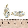 Real 18K Gold Plated Brass Micro Pave Cubic Zirconia Pendants KK-L209-073G-04-3