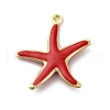 Brass Enamel Pendants KK-F895-12A-G-1