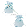 Velvet Jewelry Bags with Drawstring & Plastic Imitation Pearl TP-CJC0001-03E-2