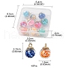 10Pcs Glass Ball Pendants GLAA-YW0001-80-3