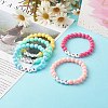 Opaque Acrylic Beads Stretch Bracelet for Kid BJEW-JB06587-2