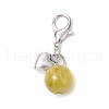 Round Resin Imitation Cat Eye Pendant Decorations HJEW-JM03047-01-4