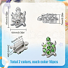 SUNNYCLUE 32Pcs 2 Colors Alloy Rhinestone Slide Charms FIND-SC0010-40-2