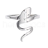 304 Stainless Steel Snake Adjustable Ring for Women RJEW-I097-06P-2