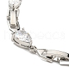 Brass Micro Pave Cubic Zirconia Necklaces NJEW-H027-01P-05-3