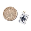 Cylinder Seed Flat Round Pendants PALLOY-MZ00594-03-2