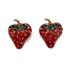 12Pcs Strawberry Enamel Pins JEWB-A033-10G-2