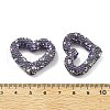 Heart Shape Polymer Clay Rhinestone Beads CLAY-NH0001-09B-03-3