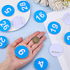 Olycraft 1 Set Round ABS Plastic Number 1~30 Brooches Sets JEWB-OC0001-02A-3
