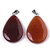 Natural Carnelian/Red Agate Pendants G-N0325-04-2