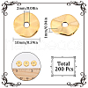 SUNNYCLUE 200Pcs Tibetan Style Alloy Wavy Spacer Beads FIND-SC0008-89-2