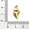 Brass Micro Pave Cubic Zirconia Pendants KK-Q029-02D-G-3