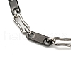 Two Tone 304 Stainless Steel Oval Link Chain Bracelet BJEW-B078-41BP-2