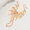 Luxurious & Elegant Brass Heart Link Finger Ring Bracelets for Women DX6994-4
