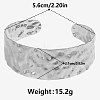 304 Stainless Steel Hammered Cuff Bangles for Women QR6940-1-1