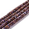 Assembled Synthetic Bronzite and Imperial Jasper Beads Strands G-I318-03B-1