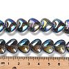 Electroplate UV Plating Glass Beads Strands EGLA-B008-01A-FR03-4