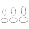 60Pcs 3 Styles Iron Split Key Rings IFIN-YW0003-34-1