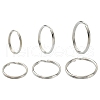 60Pcs 3 Styles Iron Split Key Rings IFIN-YW0003-34-1