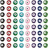  Alloy Enamel European Beads ENAM-NB0001-36-1