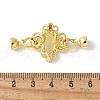 Brass Pave Clear Cubic Zirconia Fold Over Clasps KK-M320-06G-3