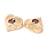 Brass & Glass & Cubic Zirconia Charms KK-G468-54G-02-2