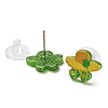 Saint Patrick's Day Theme Acrylic & 304 Stainless Steel Stud Earring for Women Men EJEW-H112-01C-2