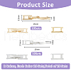 SUPERFINDINGS 20Pcs 2 Colors Eco-Friendly Brass Watch Band Clasps KK-FH0007-69-2