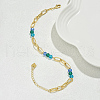 Sweet and Lovely Grass Beaded & Iron Paperclip Chain Anklets for Daily Vacation Gift XC5889-2-4