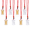 CHGCRAFT 16Pcs 2 Colors Gold Foil Rabbit Pendant Necklaces Set with Red Ropes NJEW-CA0001-08-6