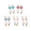 Glass Seed Beaded  Flower Pendants PALLOY-MZ00679-1