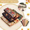 BENECREAT 6 Yards 6 Color Autumn Double-Sided Printed Polyester Ribbon OCOR-BC0005-37-4