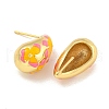 Rack Plating Brass Hoop Earrings EJEW-C102-49G-2
