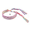 Cotton Braided Wave Pattern Cord Bracelet FIND-PW0013-002F-1