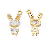 Brass Micro Pave Cubic Zirconia Charms X-KK-N231-244-2