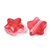 Transparent Spray Painted Frosted Glass Beads GLAA-NH0003-01I-2