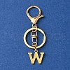 304 Stainless Steel Initial Letter Charm Keychains KEYC-YW00005-23-1