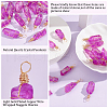 15Pcs Dyed Natural Quartz Crystal Pendants PALLOY-AB00129-4