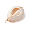 6Pcs 6 Styles Natural Cowrie Shell & Glass Seed Beads Pendants PALLOY-JF02759-02-5