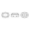 Preciosa® MAXIMA Crystal Sew-On Cups X-PRC-SB8-00030-G-2