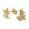 Ion Plating(IP) 304 Stainless Steel Stud Earring Findings STAS-I206-70G-2