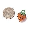 Glass Seed Beaded Pendants PALLOY-GD00003-04-2