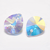 Faceted K9 Glass Rhinestone Charms X-RGLA-F053-E-001AB-2