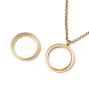 2Pcs 2 Colors Valentine's Day 304 Stainless Steel Flat Roun Loket Pendant Couple Necklaces for Women Men NJEW-JN05125-6